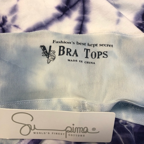 Victoria’s Secret Blue & White Tie Dye Halter Beach Dress Cover Up Size Medium - Picture 4 of 8